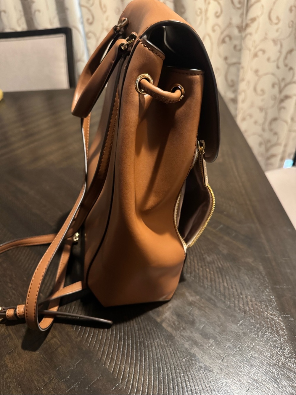 Michael Kors Tan Logo Backpack with Matching Wallet - Picture 5 of 9
